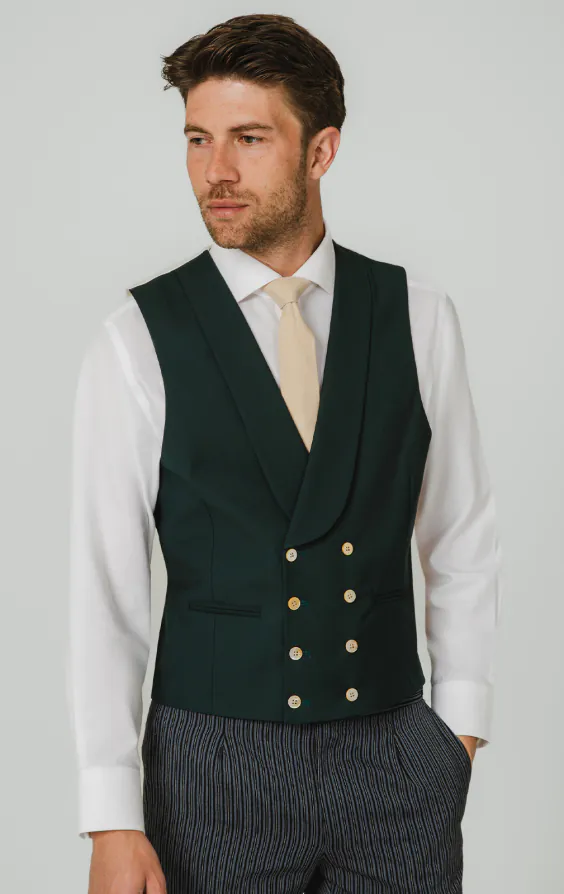 Racing Green Double Breasted Morning Waistcoat Racing Green Double Breasted Morning Waistcoat