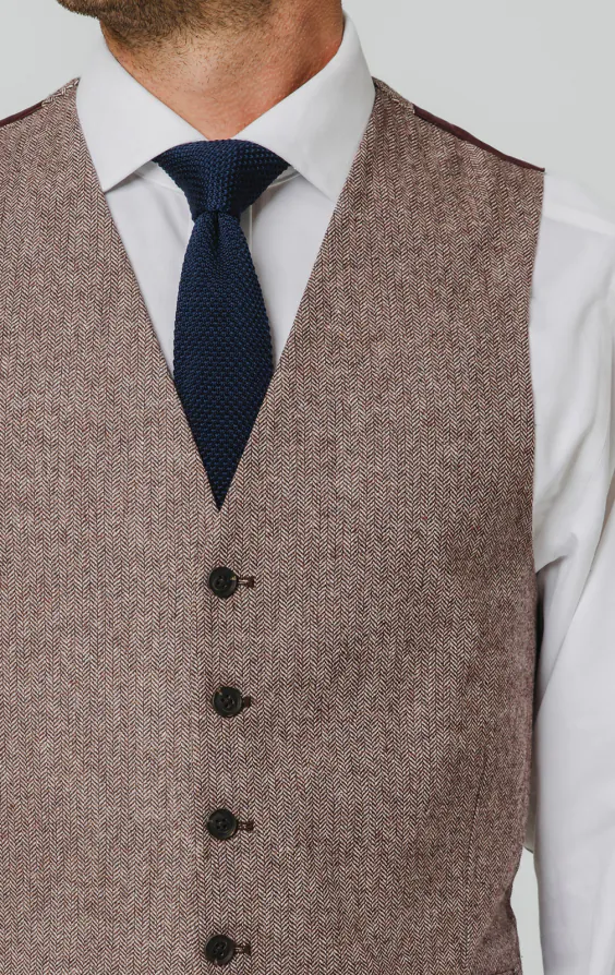 Redwood Herringbone Tweed Waistcoat - photo 1 Redwood Herringbone Tweed Waistcoat - photo 1