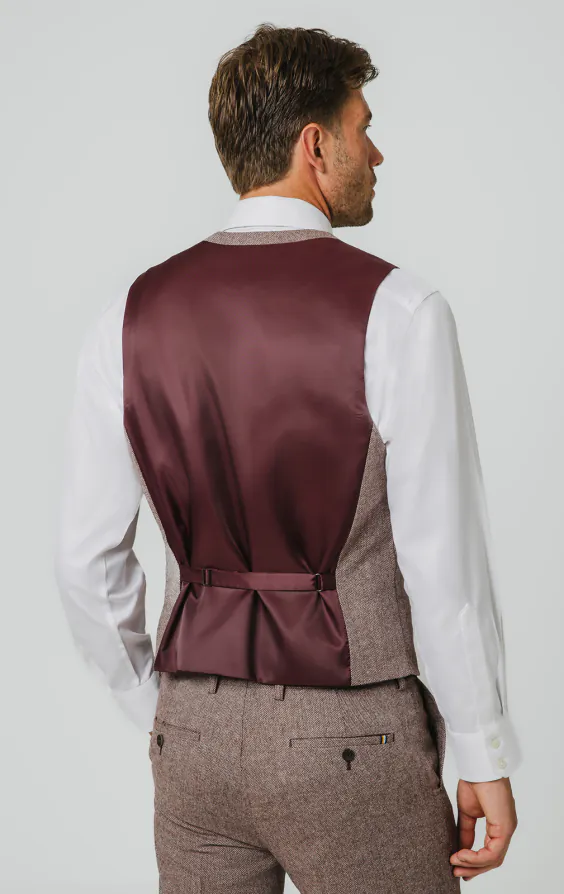 Redwood Herringbone Tweed Waistcoat - photo 2 Redwood Herringbone Tweed Waistcoat - photo 2