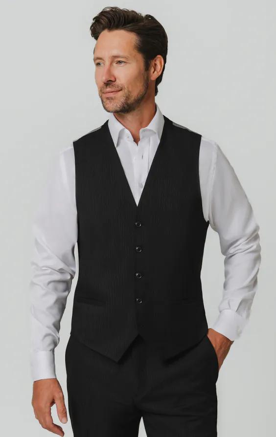 Black Pinstripe Waistcoat Black Pinstripe Waistcoat