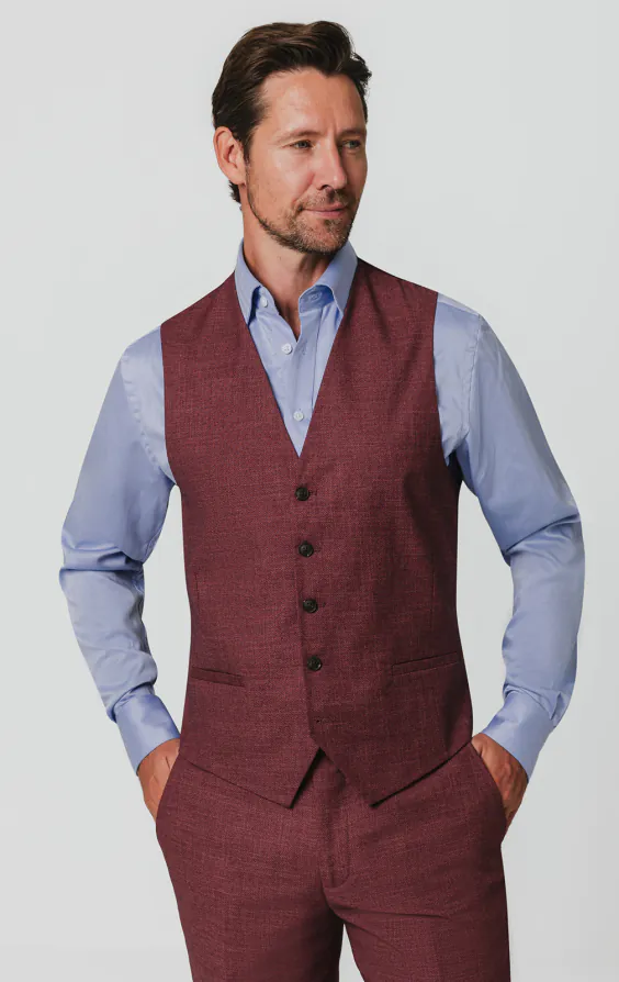 Mulberry Textured Waistcoat Mulberry Textured Waistcoat