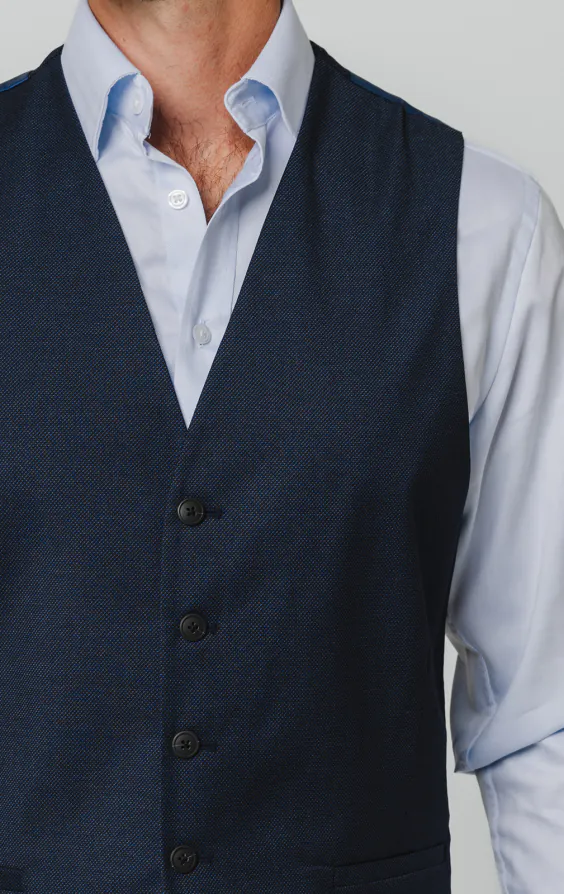 Navy Birdseye Waistcoat - photo 1 Navy Birdseye Waistcoat - photo 1