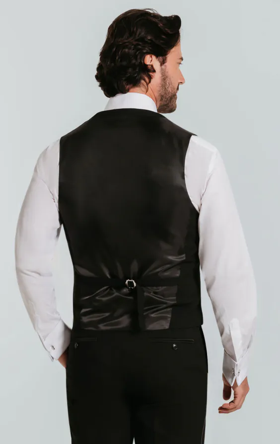 Black Shawl Lapel Tuxedo Waistcoat - photo 2