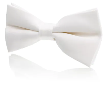 Boys Pre-Tied White Bow Tie