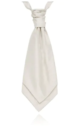 Boys Ivory Poly Dupion Cravat
