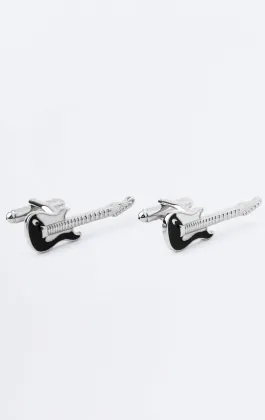 Black and White Guitar Cufflinks