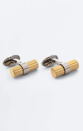 Gold and Silver Coloured Solid Bar Cufflinks