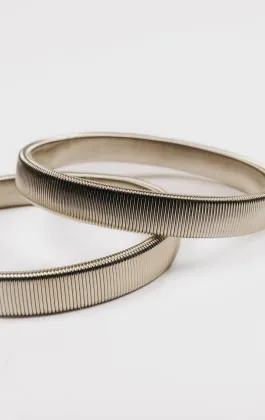 Silver Coloured Shirt Armbands