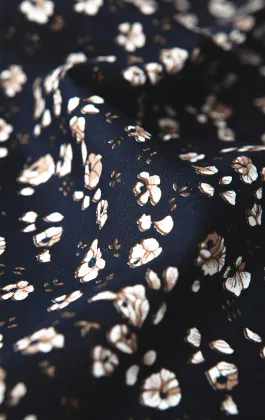 Blue and White Floral Handkerchief