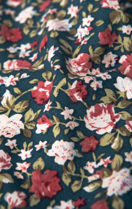 Green Multi Floral Handkerchief