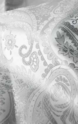 Silver Paisley Handkerchief
