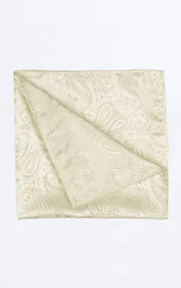 Cream Paisley Handkerchief