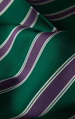 Green with Purple Stripe Handkerchief