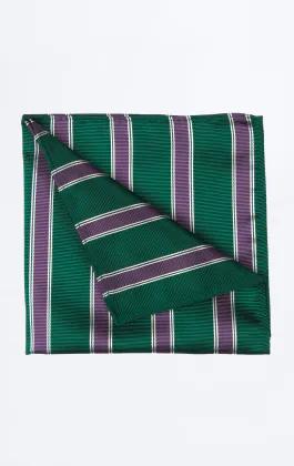 Green with Purple Stripe Handkerchief
