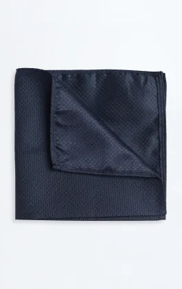 Navy Textured Handkerchief