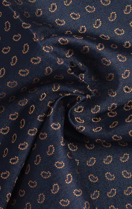 Navy Paisley Pattern Handkerchief