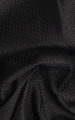 Black Textured Handkerchief