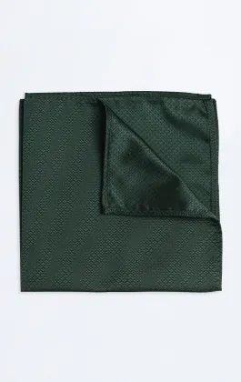 Bottle Green Textured Handkerchief