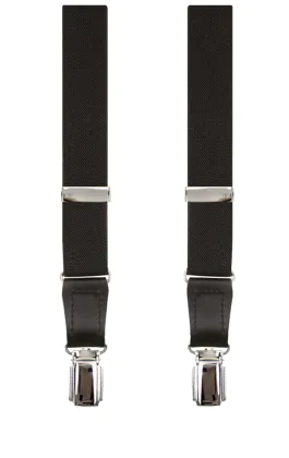 Luxury Slim 2-in-1 Black Braces - 25mm