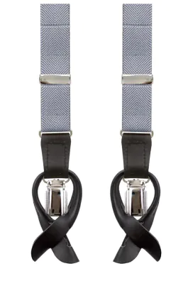Luxury Slim 2-in-1 Silver Braces - 25mm