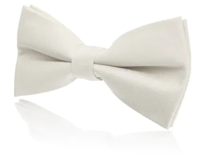 Boys Pre-Tied Ivory Dupion Bow Tie