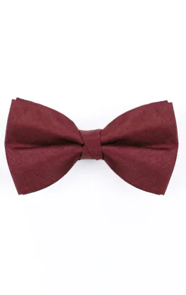 Burgundy Dupion Bow Tie