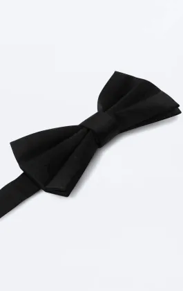 Black Silk Bow Tie (Pre-Tied & Self-Tie)