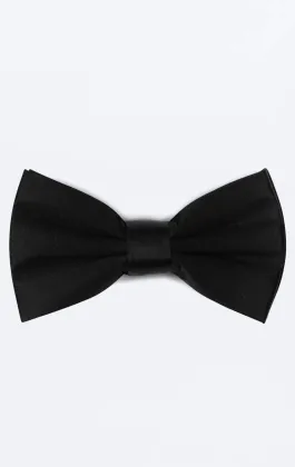 Black Silk Bow Tie (Pre-Tied & Self-Tie)