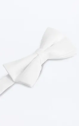 White Bow Tie (Pre-Tied and Self-Tie)