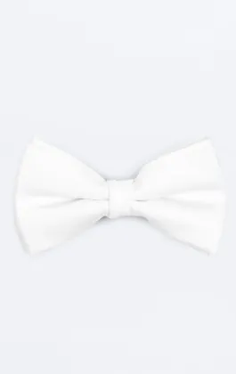 White Bow Tie (Pre-Tied and Self-Tie)