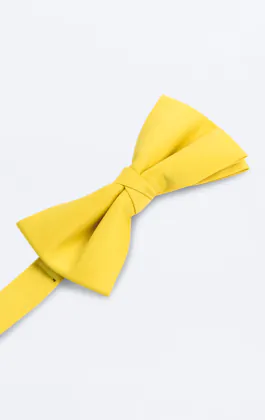 Pre-Tied Yellow Poly Bow Tie