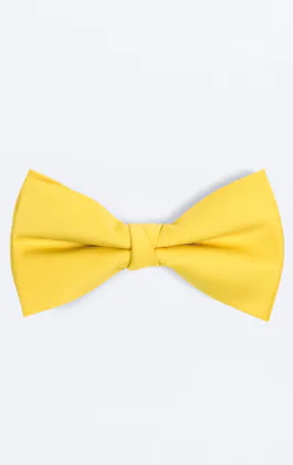 Pre-Tied Yellow Poly Bow Tie