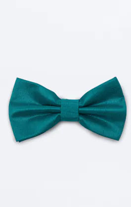 Turquoise Dupion Bow Tie
