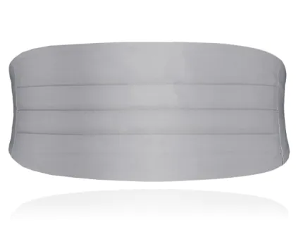 Boys Silver Cummerbund