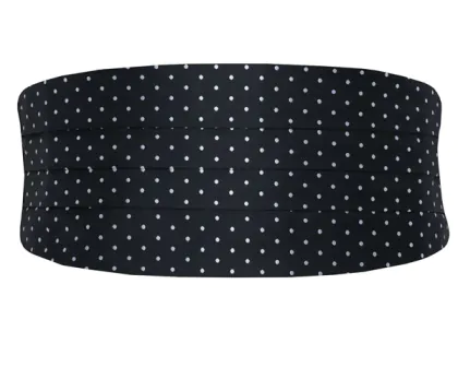 Black & White Polka Dot Cummerbund