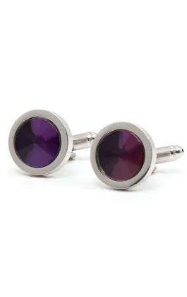 Purple Circle Cufflinks