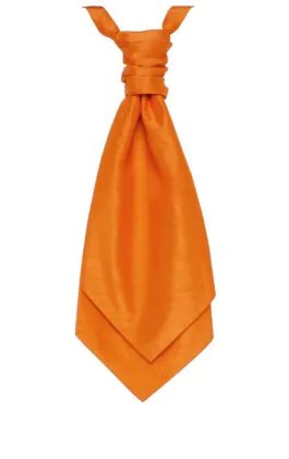 Pre-Tied Orange Dupion Cravat