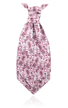 Boys Pink Paisley Silk Cravat