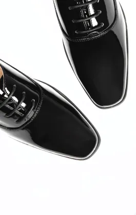 Boys Black Patent Classic Dress Shoes