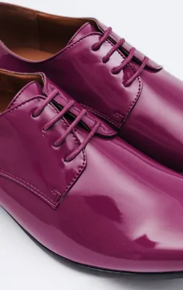 Dobell Purple Patent Contemporary Dress Shoes Dobell