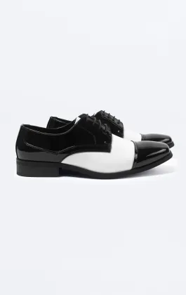 Vegas Black & White Patent Shoes