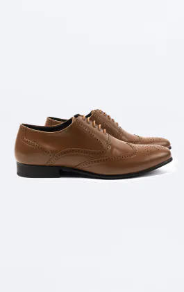 Tan Oxford Brogue Shoes