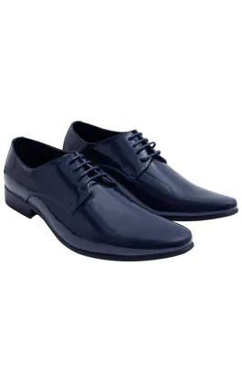 Blue Patent Contemporary Dress Shoes