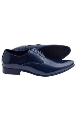 Blue Patent Contemporary Dress Shoes