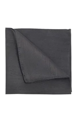 Dark Grey Dupion Handkerchief