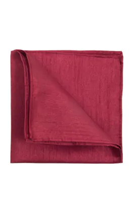 Burgundy Dupion Handkerchief