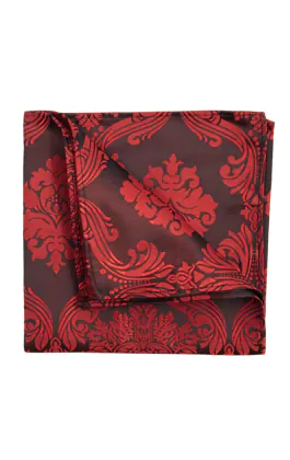 Red Victorian Jacquard Handkerchief