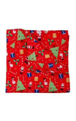 Festive Fun Red Christmas Handkerchief
