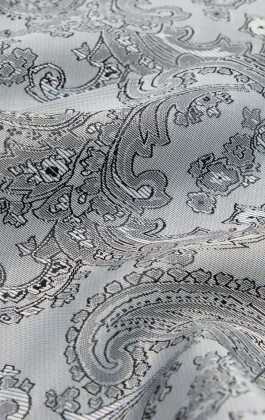 Grey Paisley Handkerchief