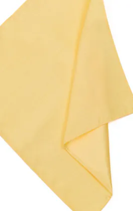 Pale Yellow Dupion Handkerchief